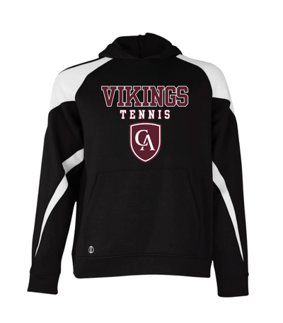 Adult Unisex Columbus Academy Vikings Tennis Graphic Holloway Colorblock Fleece Hoodie