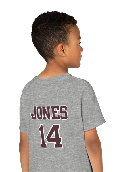 Youth Choose your Graphic Short Sleeve Soft Tee with Customized Back - New Albany Basketball