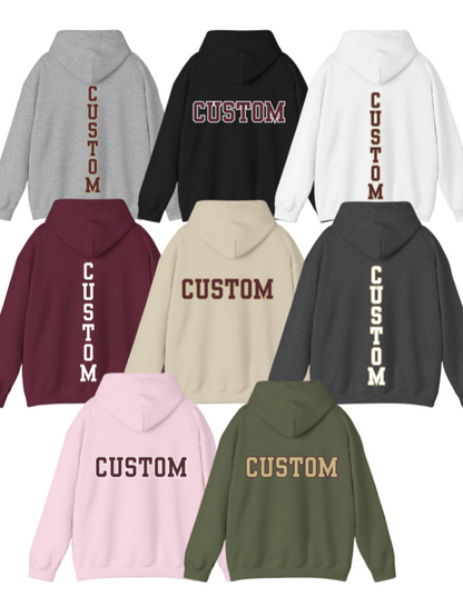 Adult Unisex Choose your Graphic Hoodie with Customized Back - Columbus Academy Winter Sports