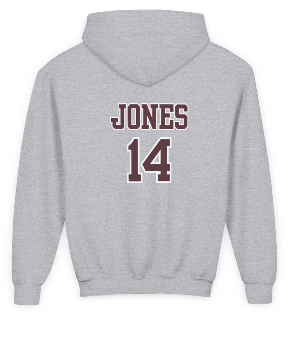 Youth Choose your Graphic Hoodie with Customized Back - Columbus Academy Winter Sports