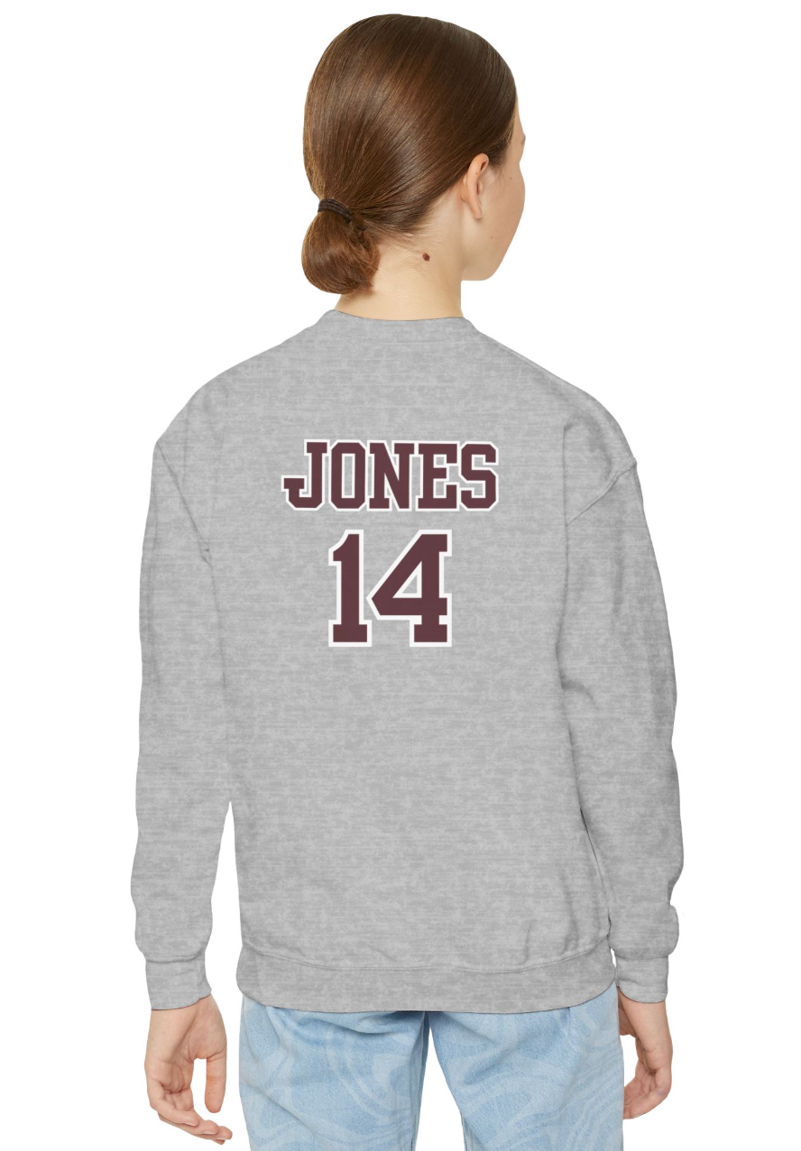 Youth Choose your Graphic Sweatshirt with Customized Back - Columbus Academy Winter Sports