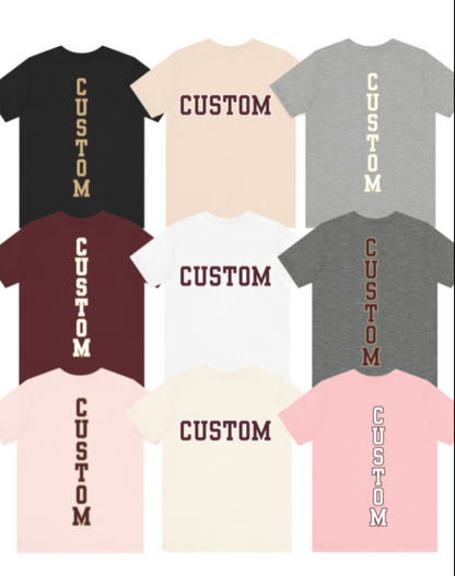 Adult Unisex Choose your Graphic Short Sleeve Soft Tee with Customized Back - New Albany Water Polo