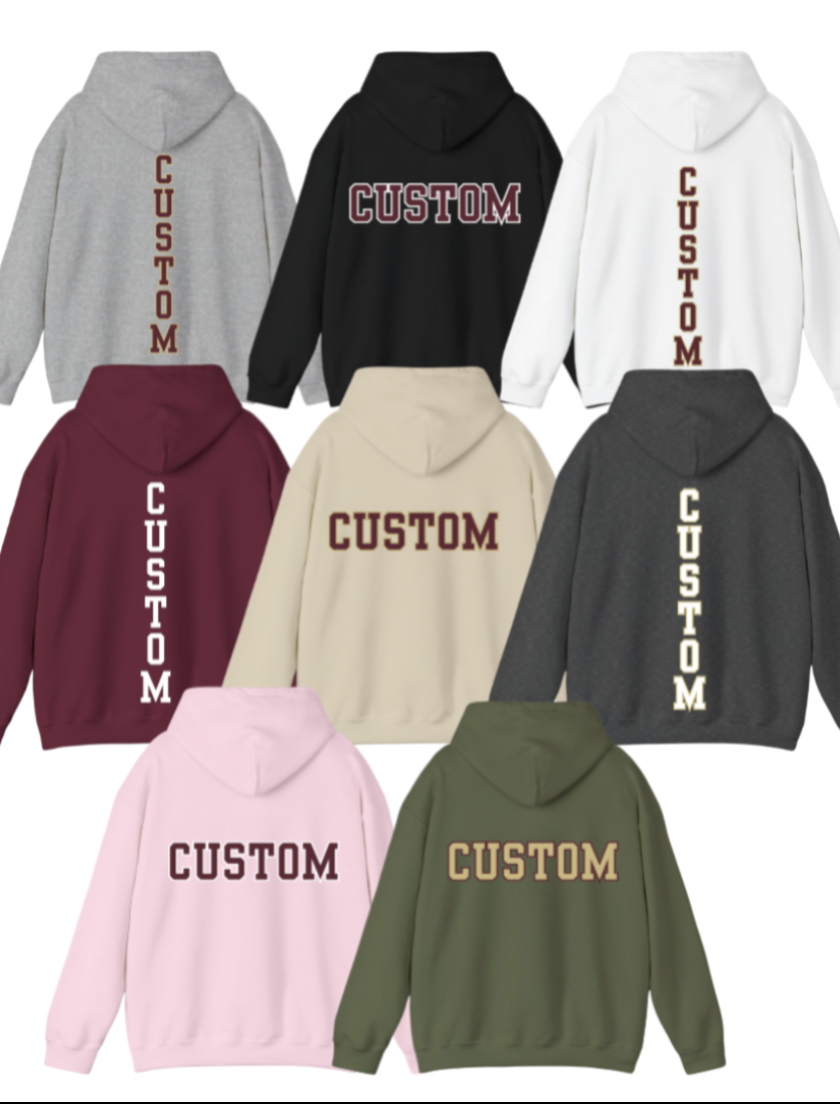 Adult Unisex Choose your Graphic Hoodie with Customized Back - New Albany Water Polo