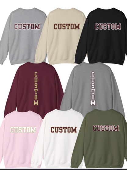 Adult Unisex Choose your Graphic Sweatshirt with Customized Back - New Albany Water Polo