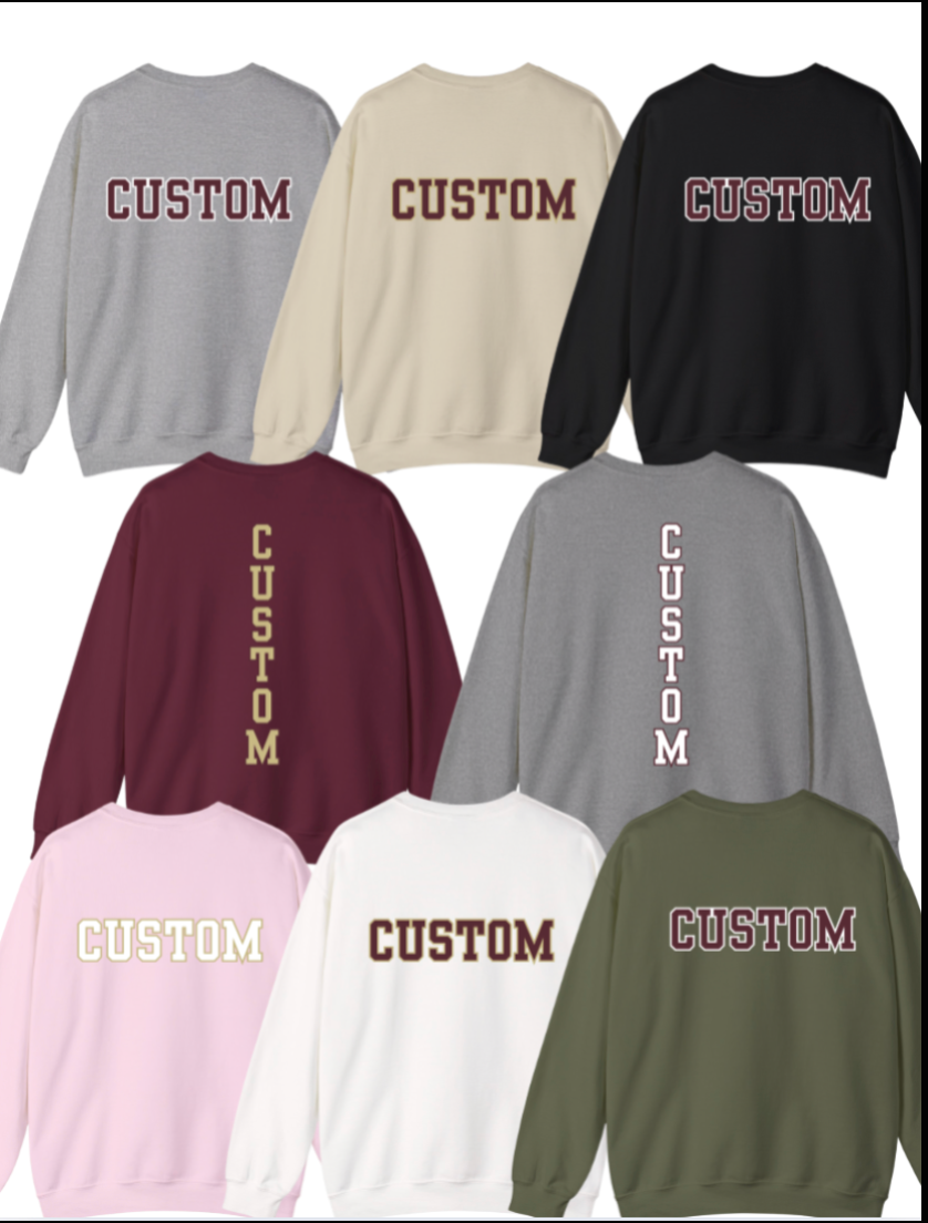 Adult Unisex Choose your Graphic Sweatshirt with Customized Back - New Albany Band
