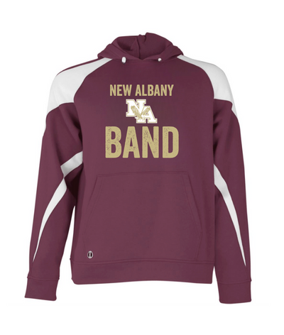 Adult Unisex Vintage Distressed New Albany Band Graphic Holloway Colorblock Fleece Hoodie