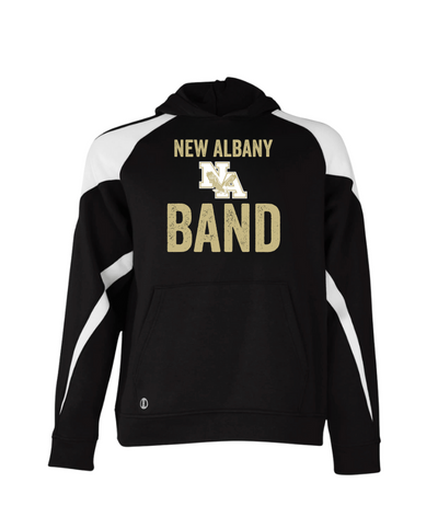 Adult Unisex Vintage Distressed New Albany Band Graphic Holloway Colorblock Fleece Hoodie