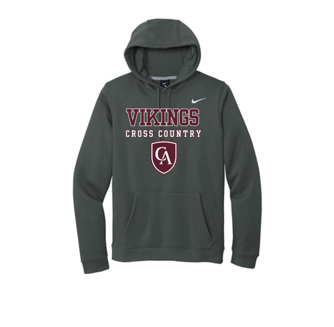 Adult Unisex Columbus Academy Vikings Cross Country Graphic Nike Club Fleece Hoodie