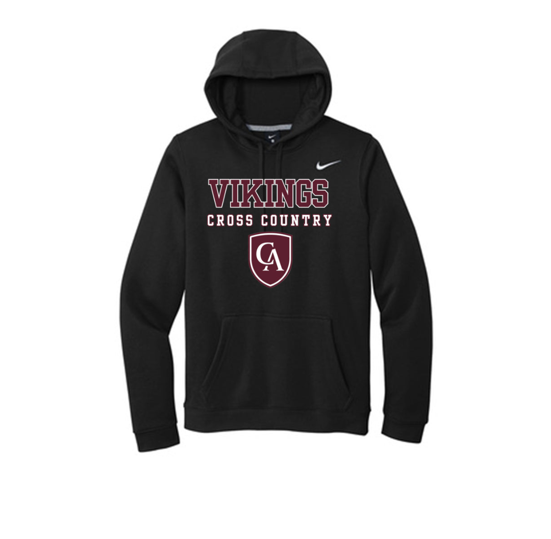 Adult Unisex Columbus Academy Vikings Cross Country Graphic Nike Club Fleece Hoodie