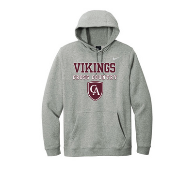 Adult Unisex Columbus Academy Vikings Cross Country Graphic Nike Club Fleece Hoodie