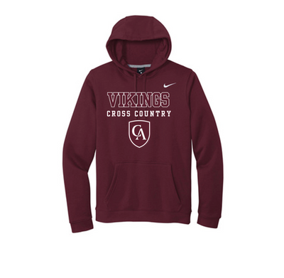 Adult Unisex Columbus Academy Vikings Cross Country Graphic Nike Club Fleece Hoodie
