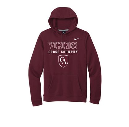Adult Unisex Columbus Academy Vikings Cross Country Graphic Nike Club Fleece Hoodie