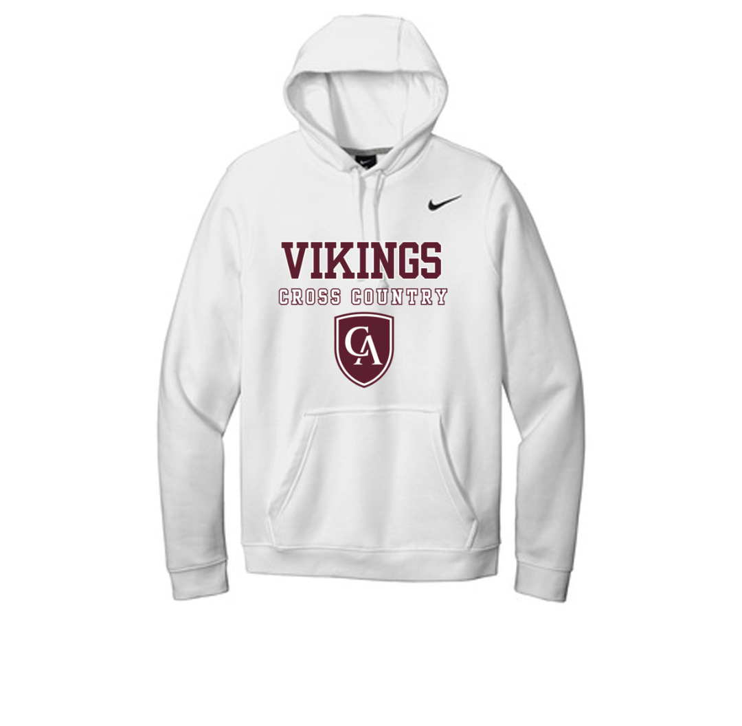 Adult Unisex Columbus Academy Vikings Cross Country Graphic Nike Club Fleece Hoodie