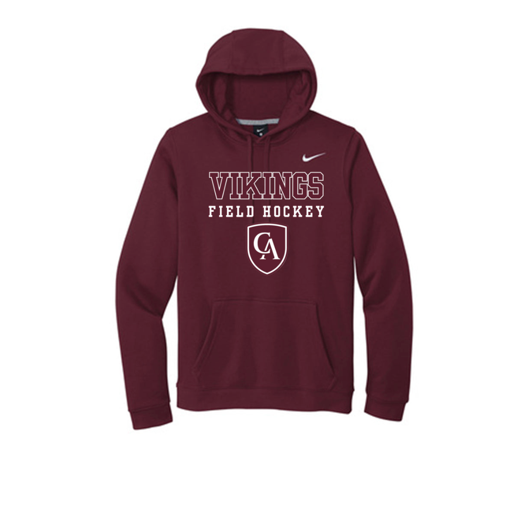 Adult Unisex Columbus Academy Vikings Field Hockey Graphic Nike Club Fleece Hoodie