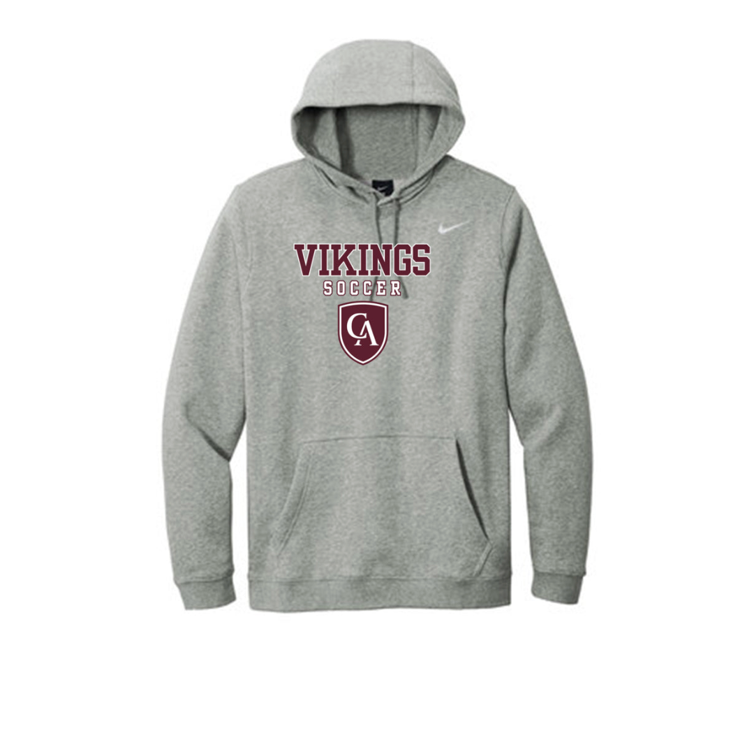 Adult Unisex Columbus Academy Vikings Soccer Graphic Nike Club Fleece Hoodie