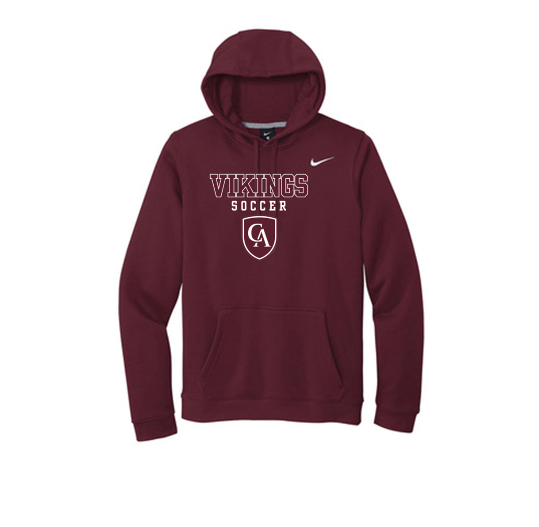 Adult Unisex Columbus Academy Vikings Soccer Graphic Nike Club Fleece Hoodie
