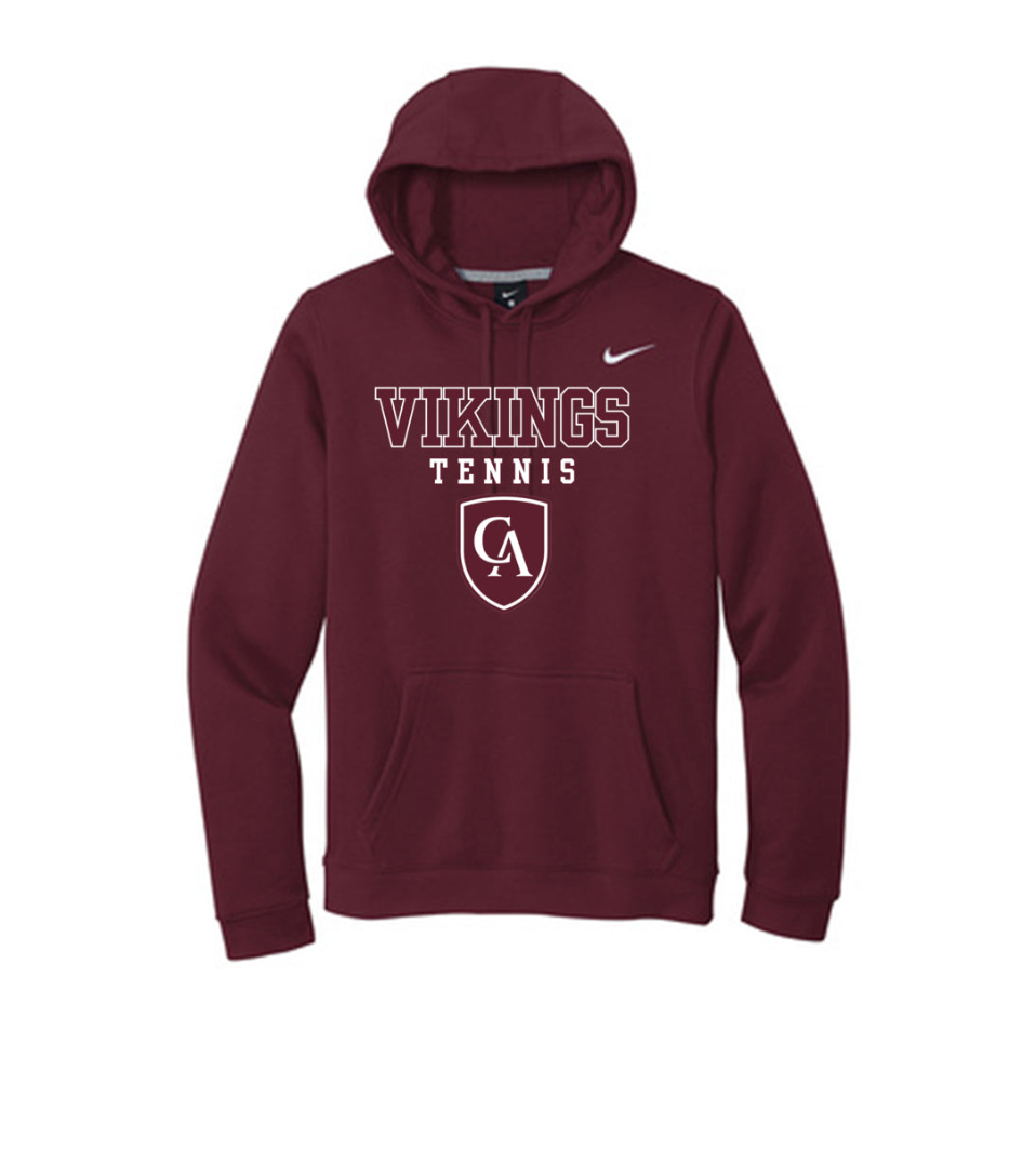 Adult Unisex Columbus Academy Vikings Tennis Graphic Nike Club Fleece Hoodie