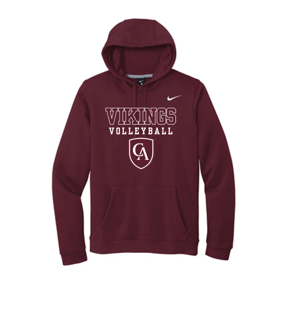 Adult Unisex Columbus Academy Vikings Volleyball Graphic Nike Club Fleece Hoodie