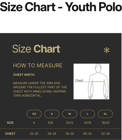 2025-26 Youth Sizing 8th-12th Grade Choir Concert Polo - New Albany Eagles