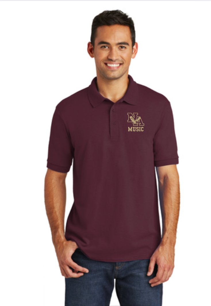 2025-26 Adult Unisex Sizing Middle School Band, Orchestra and Choir Concert Polo - New Albany Eagles