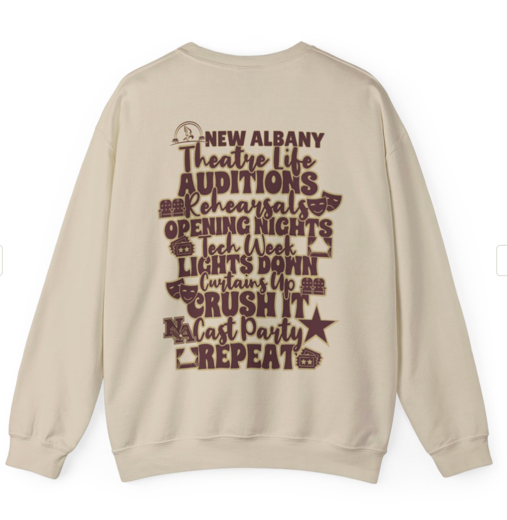 Adult Unisex New Albany Theatre Cast & Crew Graphic Sweatshirt