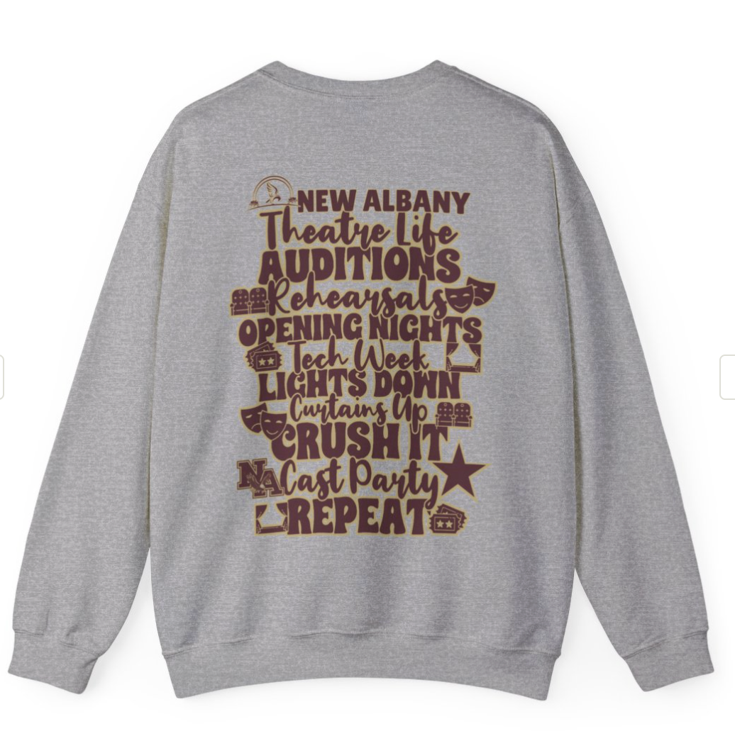 Adult Unisex New Albany Theatre Cast & Crew Graphic Sweatshirt