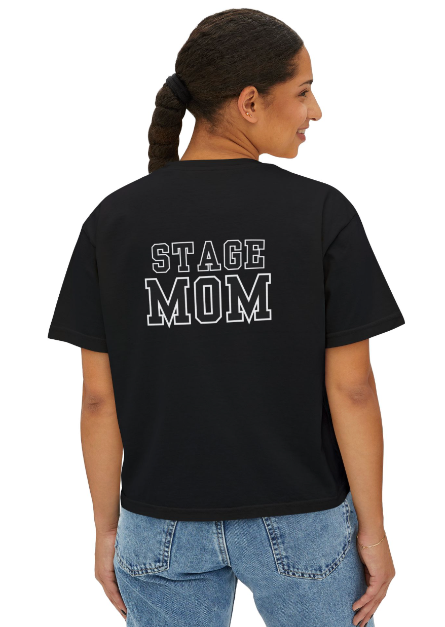 Women's Choose your Graphic Short Sleeve Boxy Crop Tee with Customized Back - New Albany Theatre