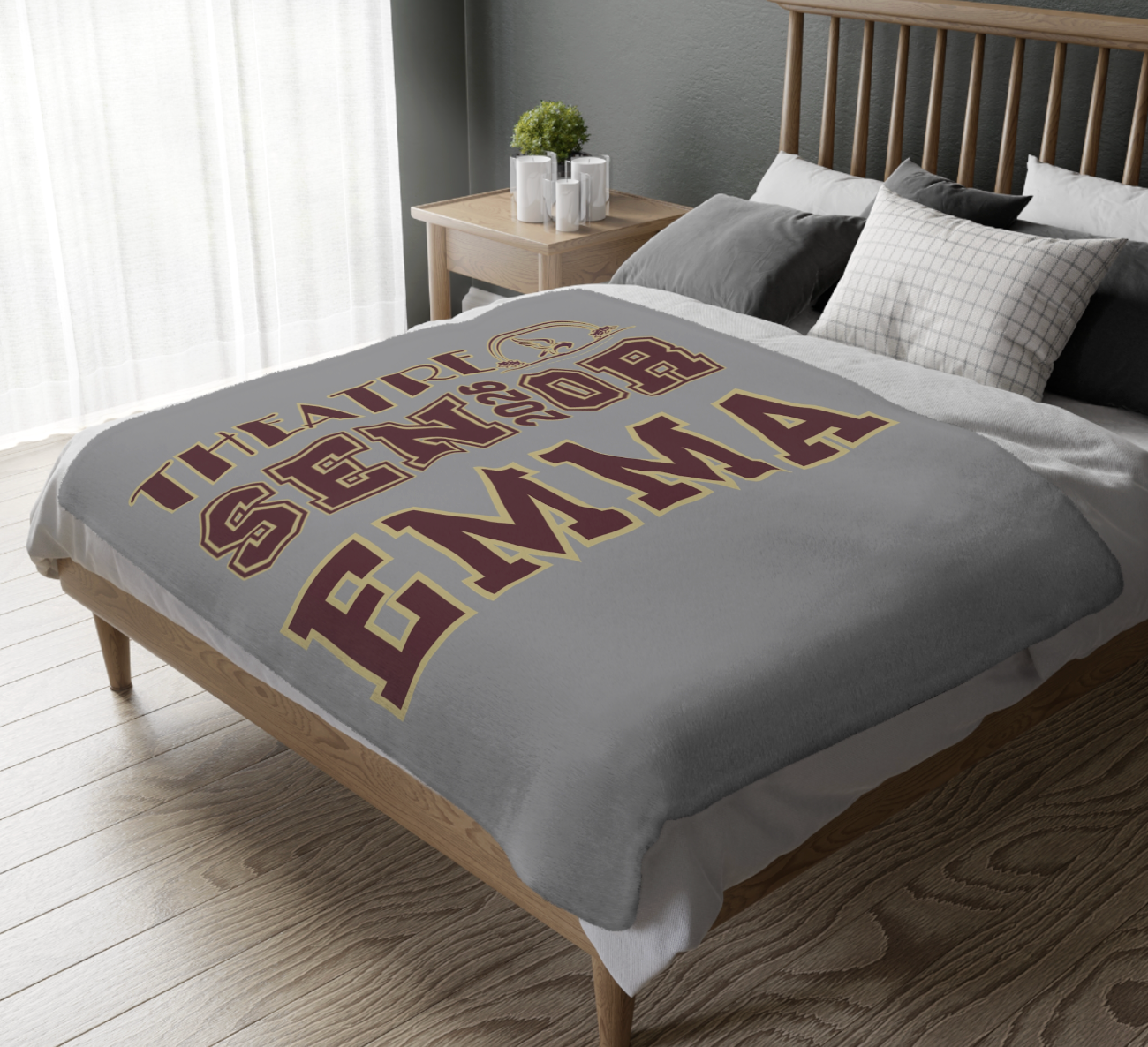 CUSTOMIZED Choose your Graphic Super Soft Reversible Velveteen Microfiber Blanket (Two-sided print) - New Albany Theatre