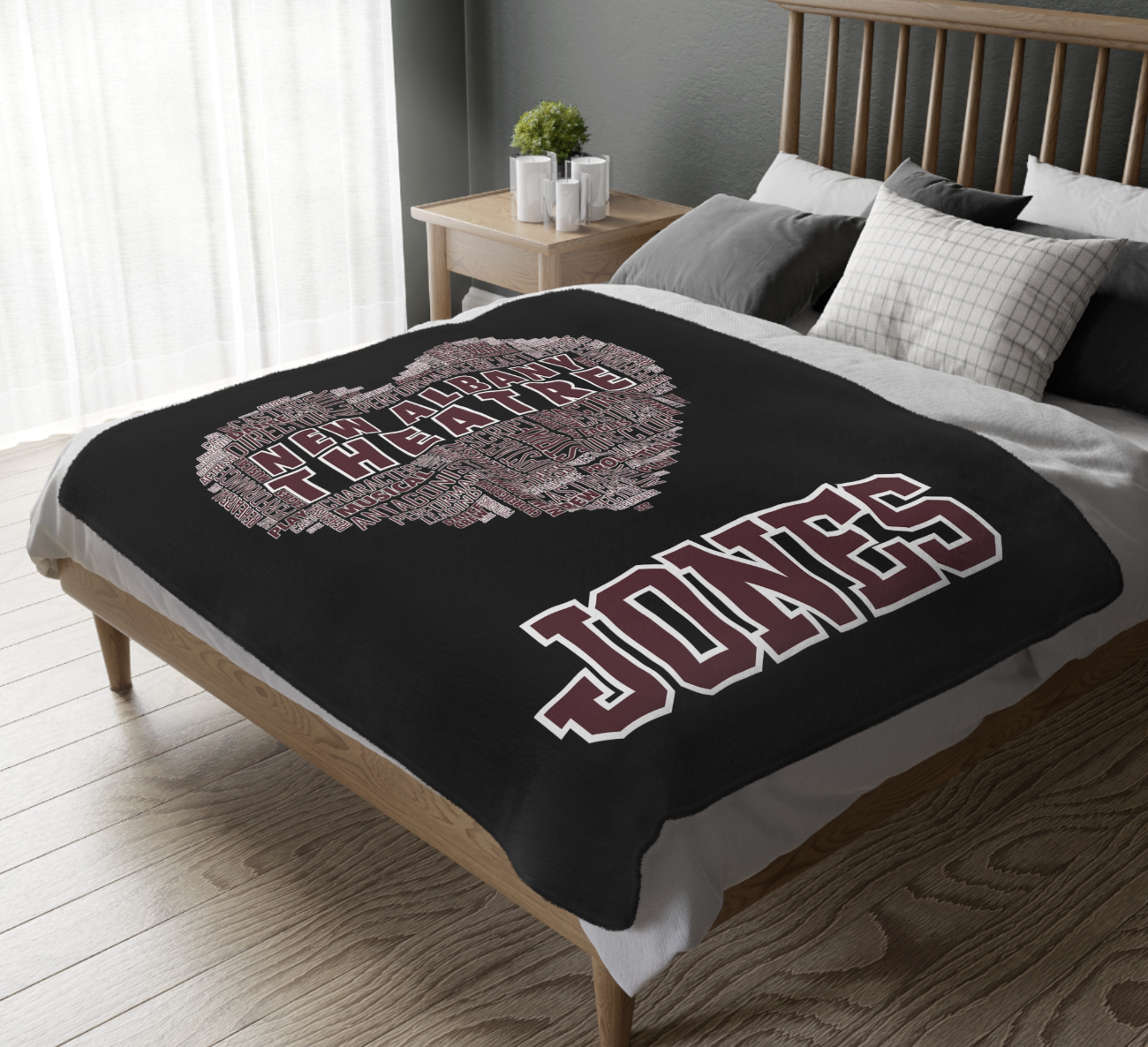 CUSTOMIZED Choose your Graphic Super Soft Reversible Velveteen Microfiber Blanket (Two-sided print) - New Albany Theatre