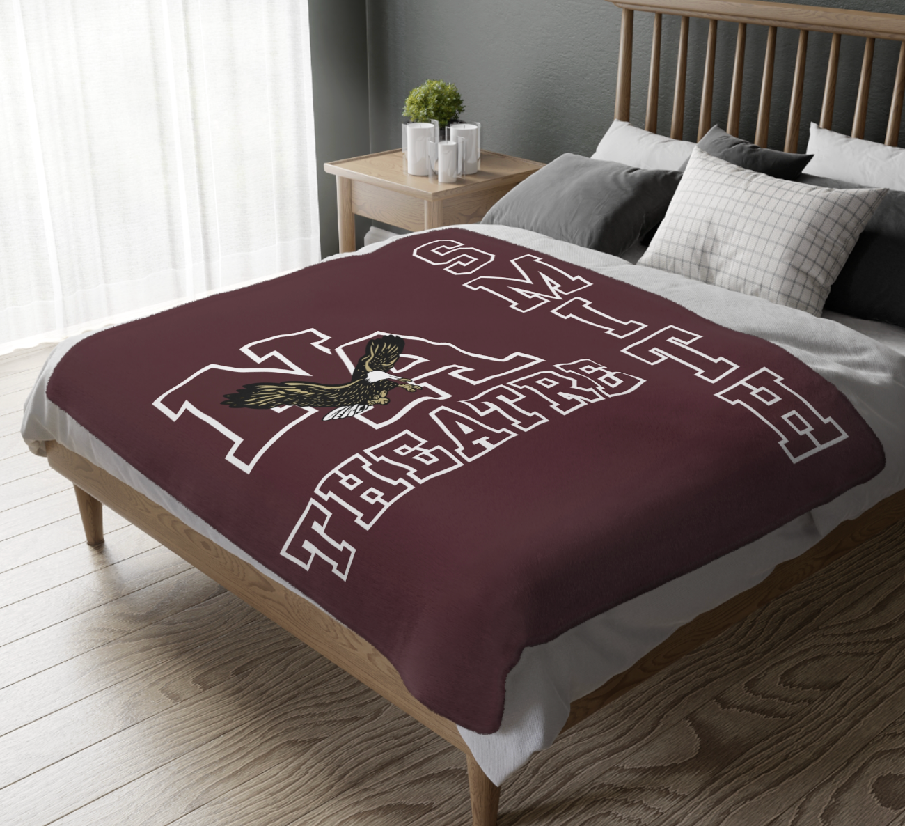 CUSTOMIZED Choose your Graphic Super Soft Reversible Velveteen Microfiber Blanket (Two-sided print) - New Albany Theatre