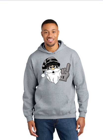 Adult Unisex Westerville Central Spirited Santa Graphic Soft Style Hoodie