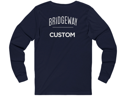 Adult Unisex Choose your Graphic Long Sleeve Soft Tee with Customized Back - Bridgeway