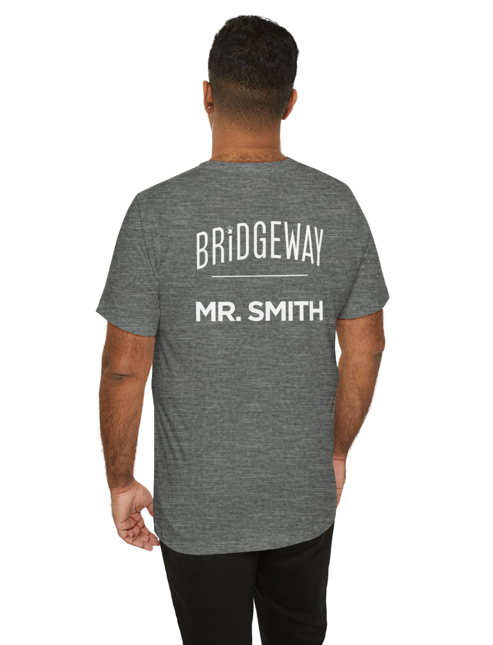 Adult Unisex Choose your Graphic Short Sleeve Soft Tee with Customized Back - Bridgeway