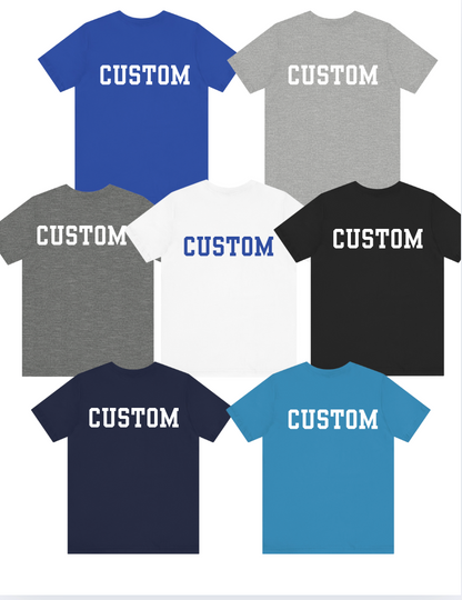 Adult Unisex Choose your Graphic Short Sleeve Soft Tee with Customized Back - Bridgeway