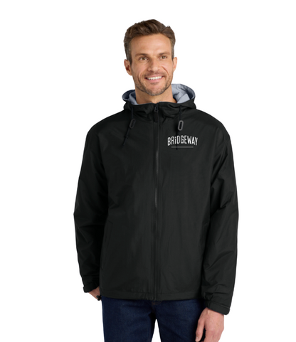Adult Unisex Bridgeway Wind & Water Resistant Full Zip Hooded Jacket