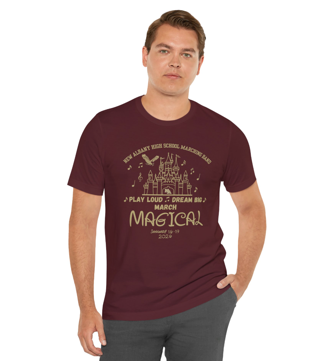 Adult Unisex NAHS Marching Band March Magical Graphic Soft Tee