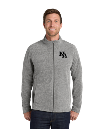 Adult Unisex Zip Front NA Classic Logo Embroidered Microfleece Jacket