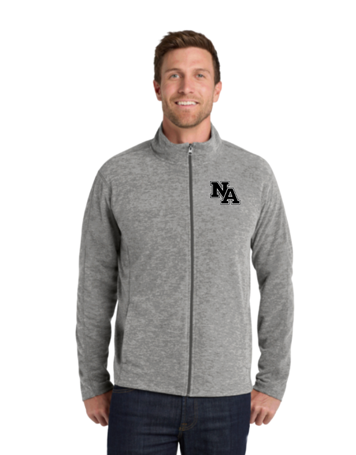 Adult Unisex Zip Front NA Classic Logo Embroidered Microfleece Jacket