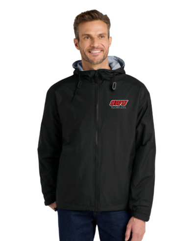 Adult Unisex OWU Bishops Baseball Wind & Water Resistant Full Zip Hooded Jacket