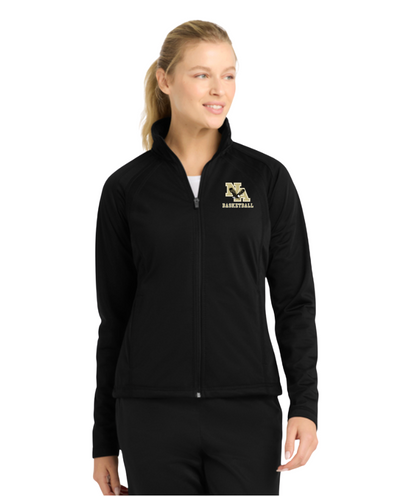 Women's New Albany Basketball Performance Raglan Sleeve Warmup Jacket with Gold Classic Logo