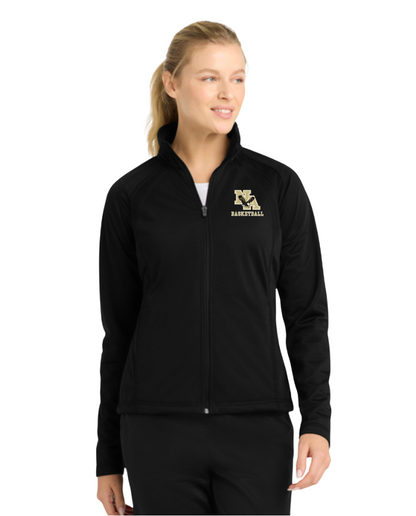 Women's New Albany Basketball Performance Raglan Sleeve Warmup Jacket with Gold Classic Logo
