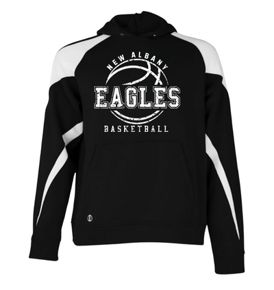 Adult Unisex New Albany Eagles Rebound Retro Distressed Graphic Holloway Colorblock Fleece Hoodie