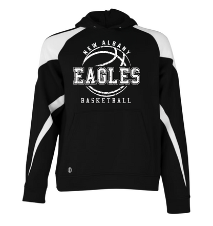 Adult Unisex New Albany Eagles Rebound Retro Distressed Graphic Holloway Colorblock Fleece Hoodie