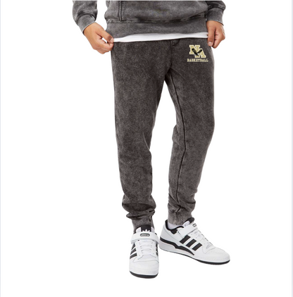 Adult Unisex New Albany Basketball Logo Graphic Mineral Wash Jogger