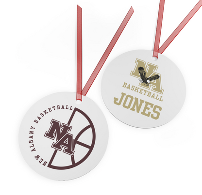Customized Metal Ornament - New Albany Eagles Basketball