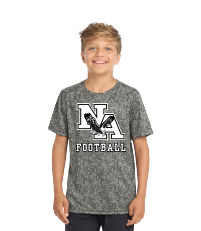 Youth New Albany Eagles Football Short Sleeve Digi Camo Competitor Performance Tee