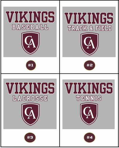 Adult Unisex Choose your Graphic Sweatshirt with Customized Back - Columbus Academy Spring Sports