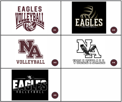 Adult Unisex Choose your Graphic Sweatshirt with Customized Back - New Albany Volleyball