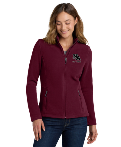 Women's Fleece Full Zip with Embroidered NA Softball Logo
