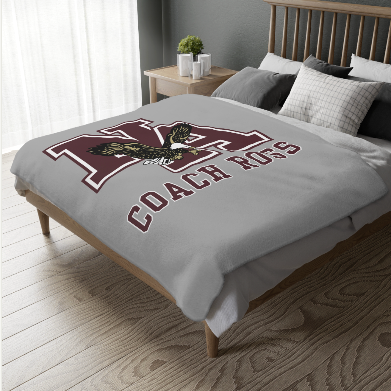 CUSTOMIZED Choose your Graphic Super Soft Reversible Velveteen Microfiber Blanket (Two-sided print) - New Albany BASEBALL